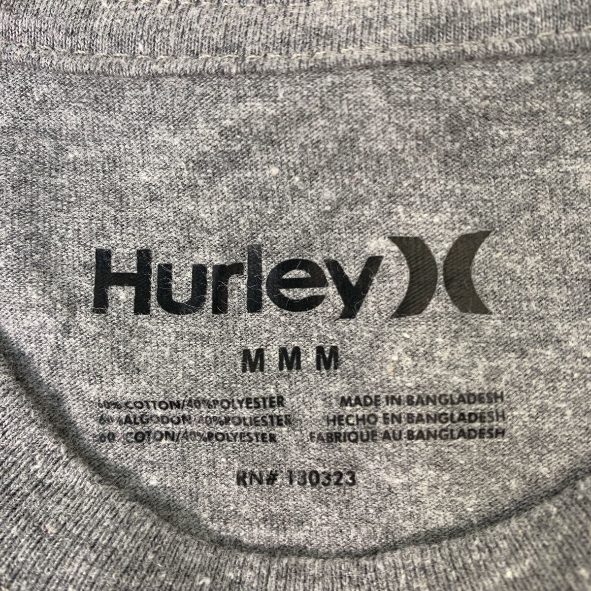 【アメリカ❗️】90s Hurley プリントロゴ　グレー　L ビッグサイズ