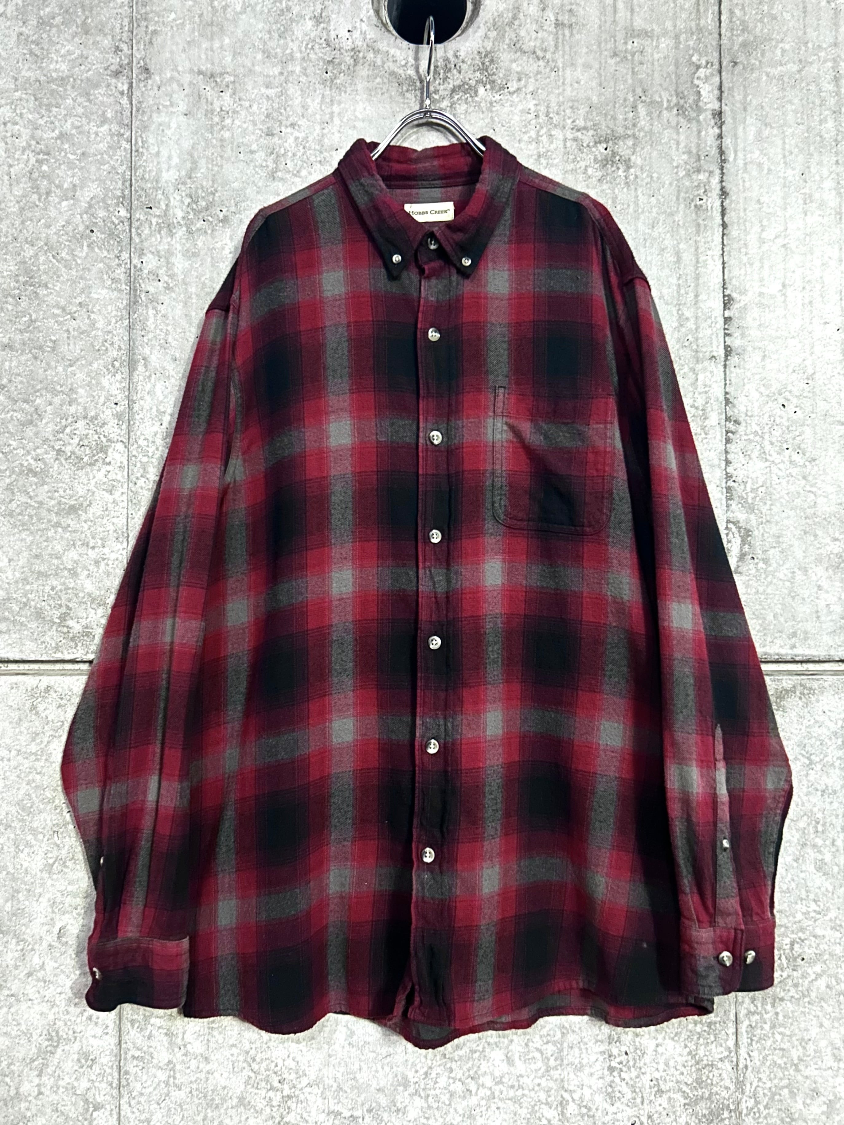 60s まぜ Smith Ombre Wool Check Open Collar