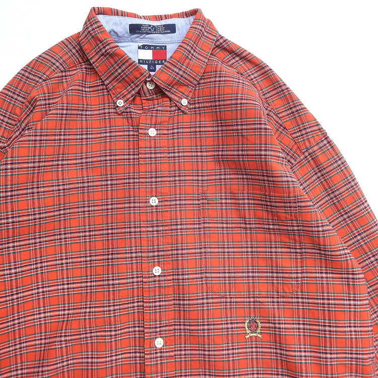 古着 TOMMY トミーヒルフィガー ボタンダウンシャツ 長袖シャツ