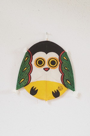 ふくろう凧【ミニサイズ 23×16cm】孫次凧