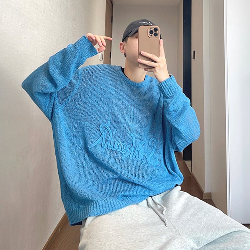 jiwuusボーダー柄ニットセーター | mblueshop