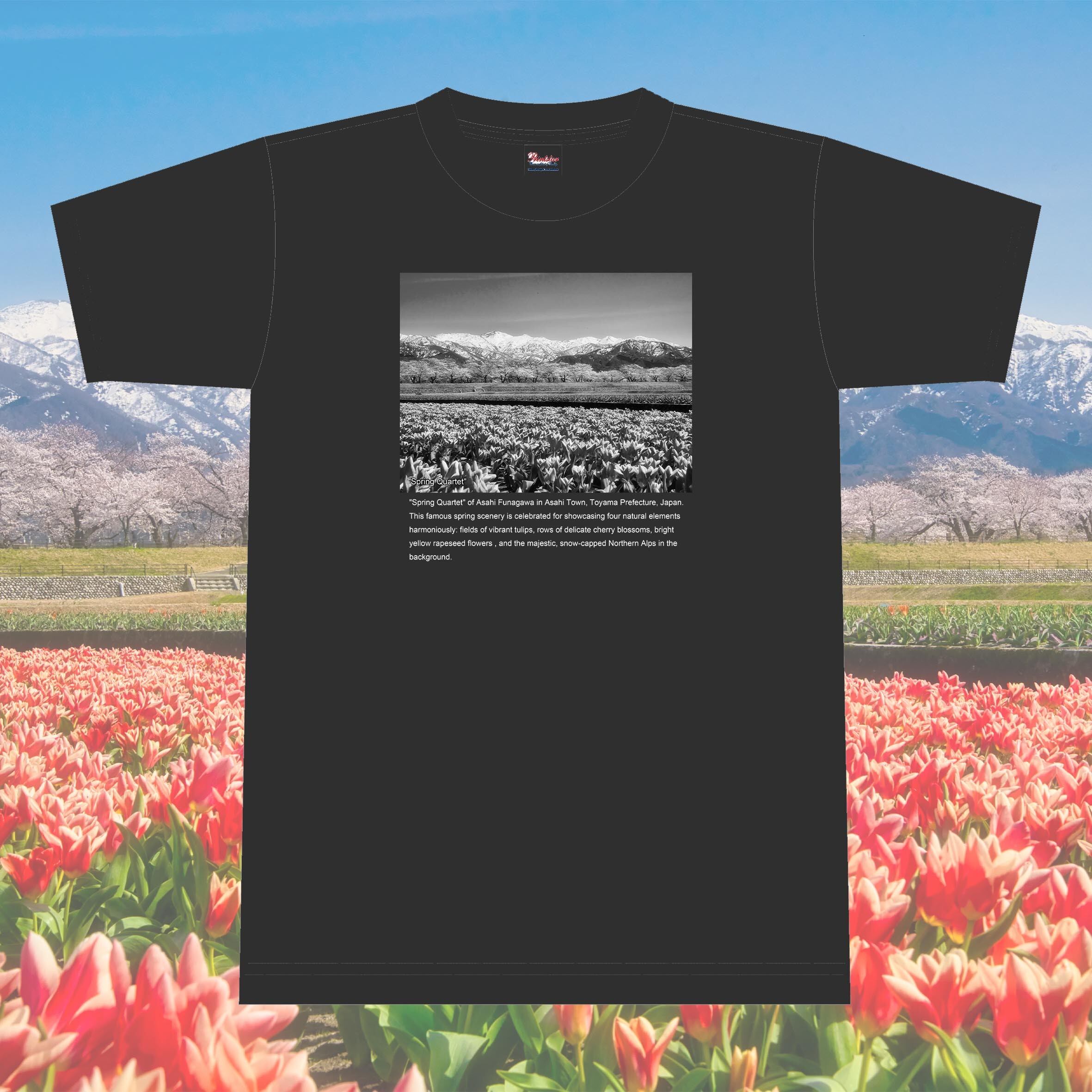 【富山百景シリーズ】Spring Quartet Tシャツ【朝日町】