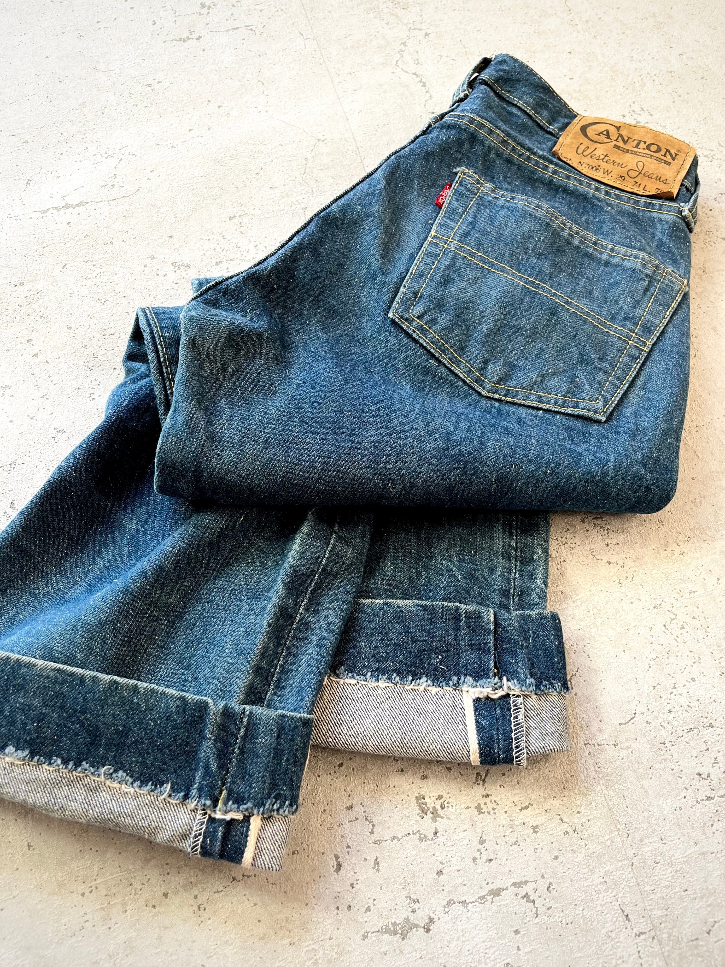 60s〜 MADE IN USA CANTON RED-LINE 5PKT INDIGO DENIM OLD VINTAGE