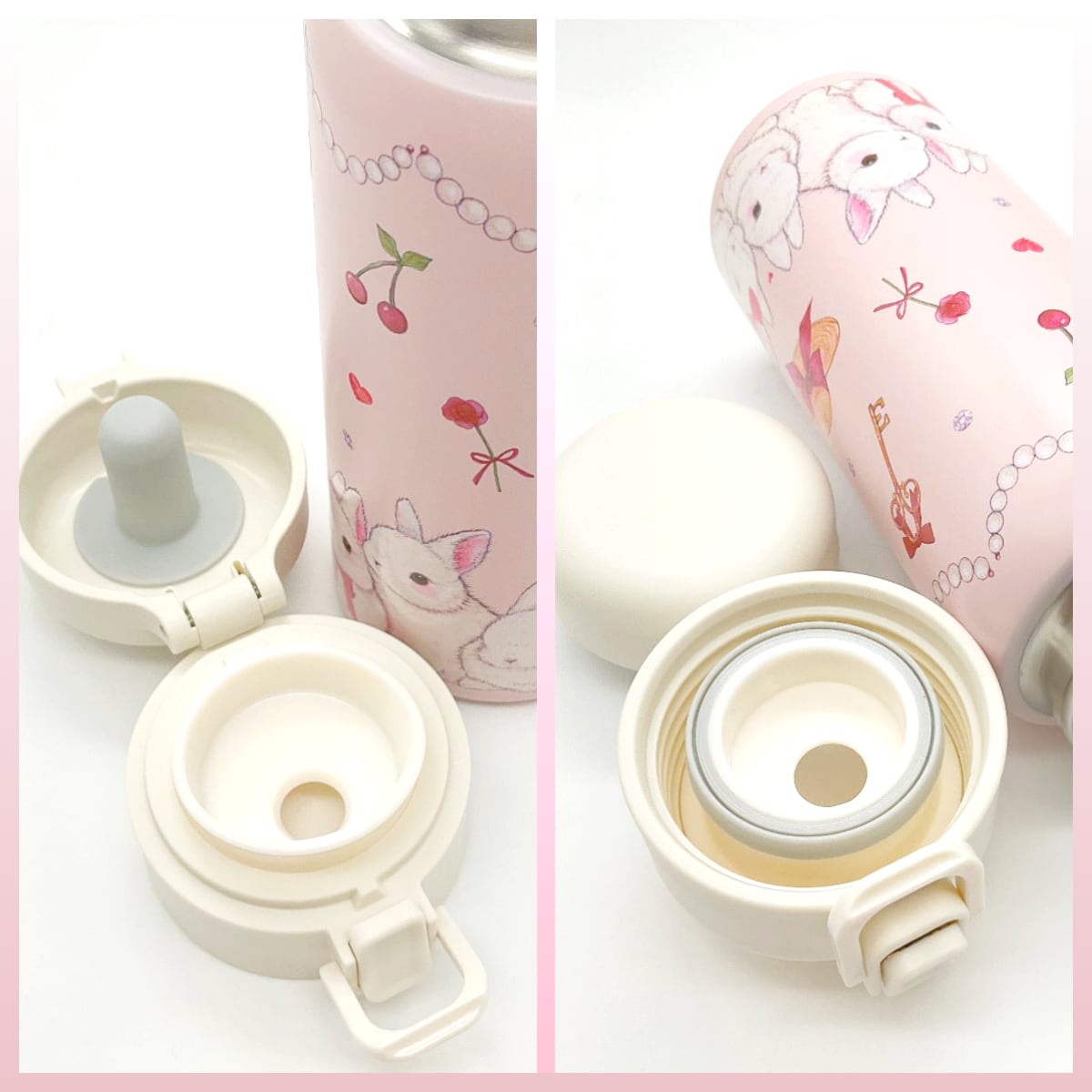 たけいみき ステンレスワンプッシュボトル 350ml うさぎ | うさぎ