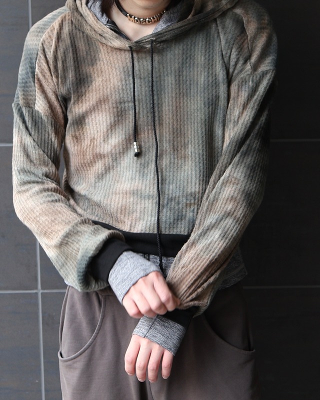 Short length mesh hoodie