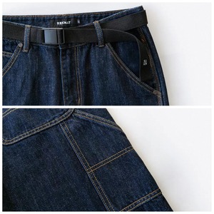 Straight denim cargo pants 1191