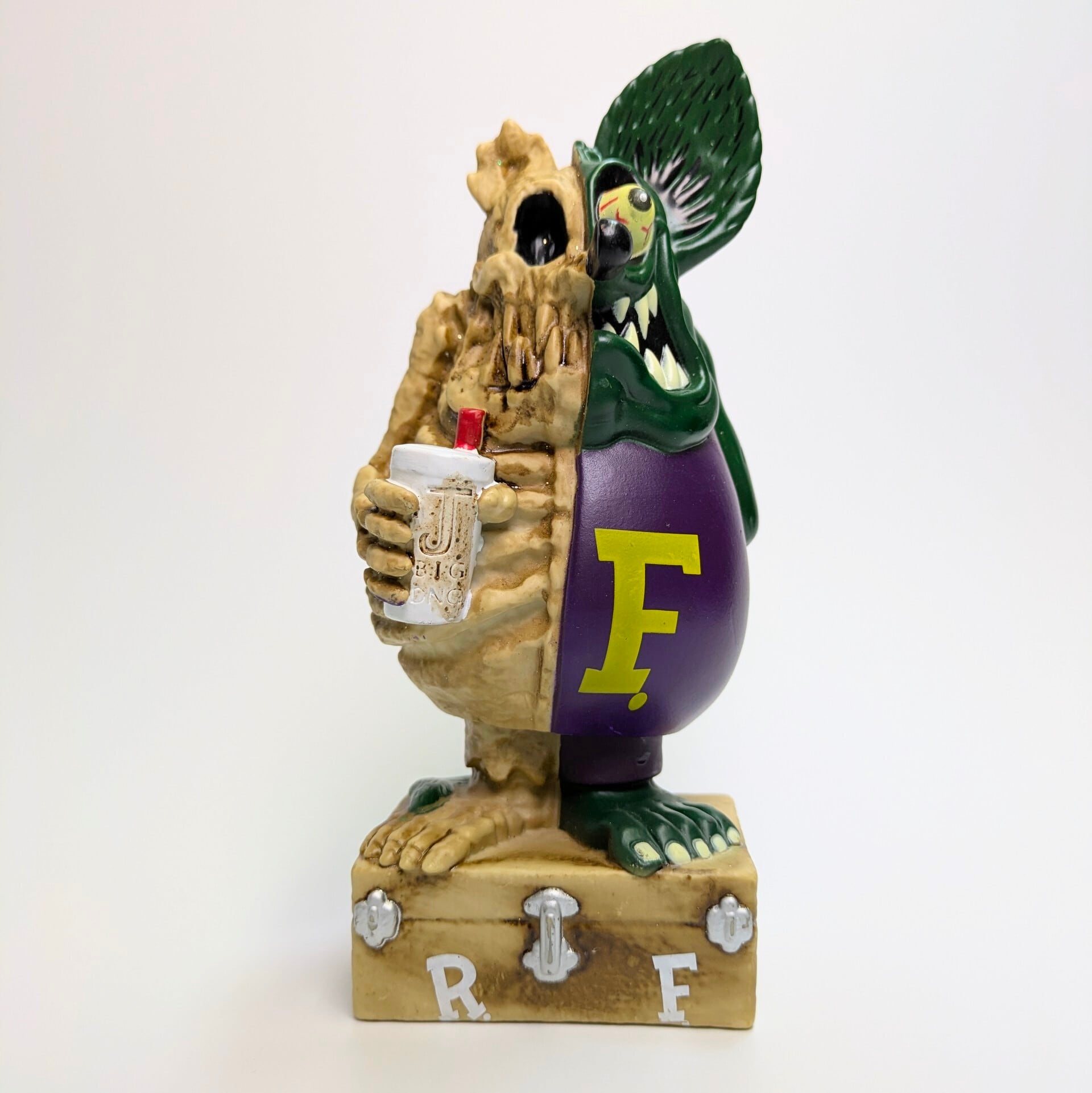 ☆【Rat Fink ラットフィンク】 BOBBLE HEAD / ボビングヘッド LIMITED  Half Skeleton (ハーフスケルトン)  / PURPLE〚アメリカン雑貨 アメトイ〛