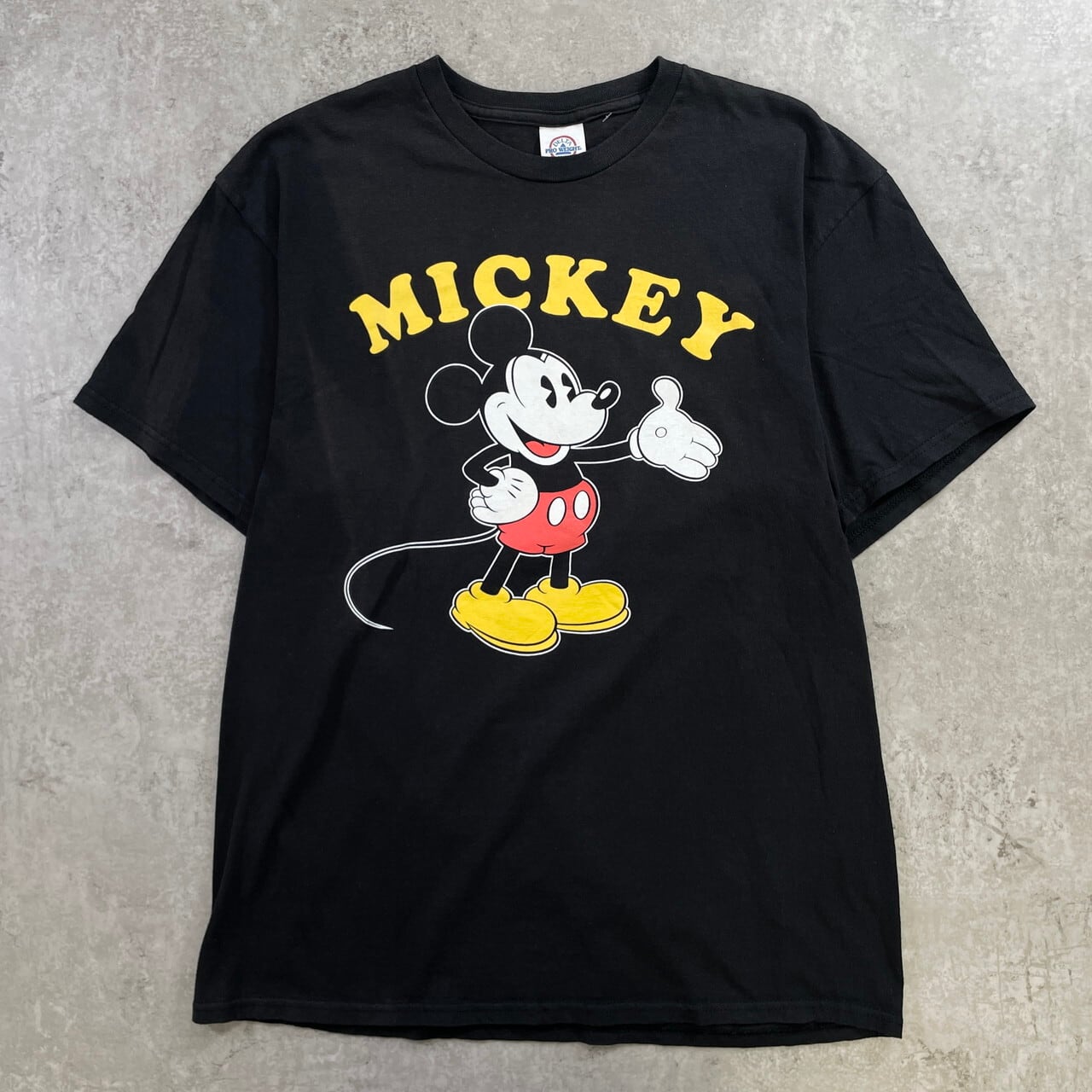 00年代 MICKEY MOUSE ミッキーマウス アーチロゴ Tシャツ メンズL 古着