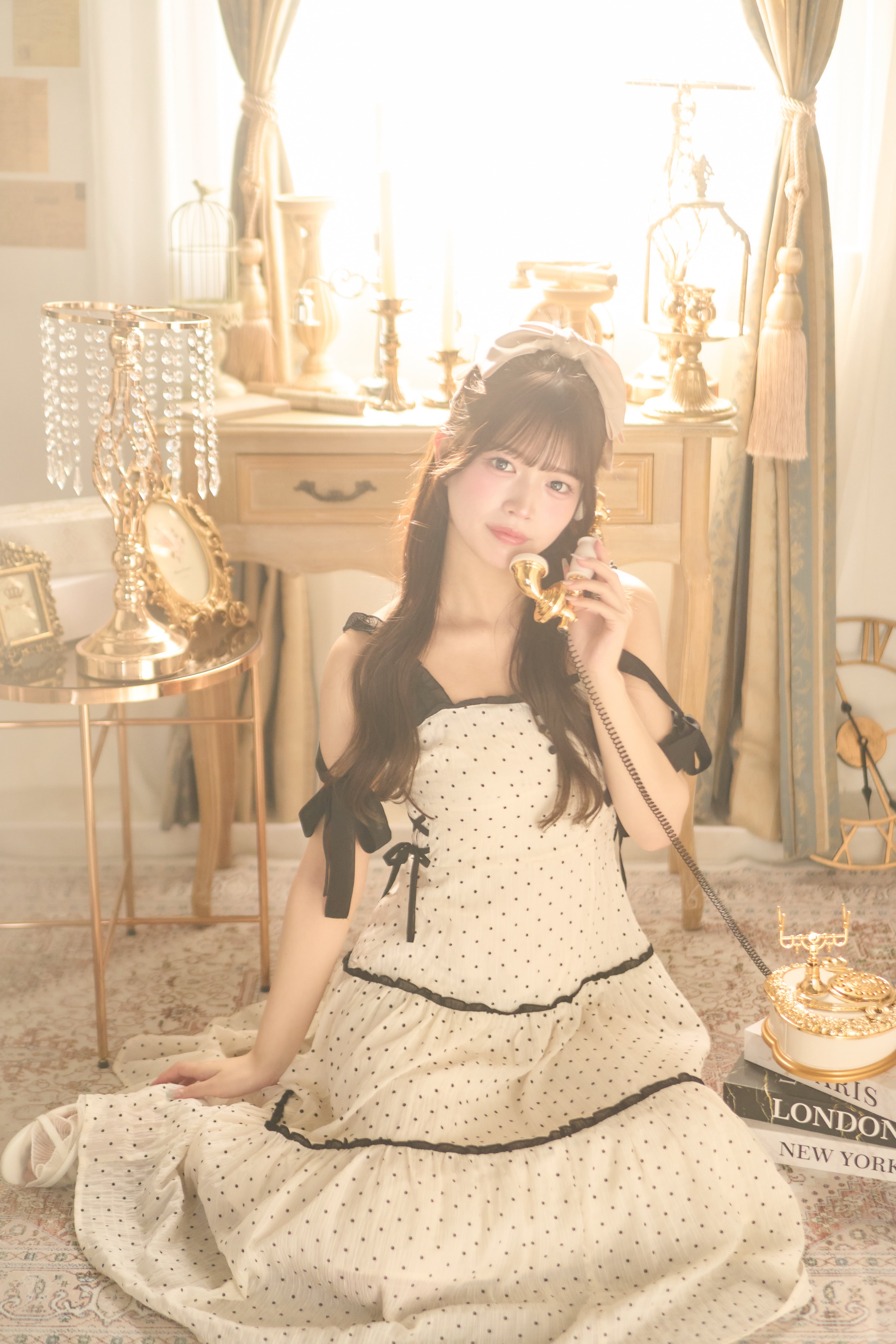 milky ribbon tiered op