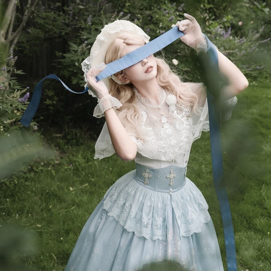 ロリィタ 貴婦人の休日 フェアリーテイル セットアップ ケープ サスペンダー スカート レトロ