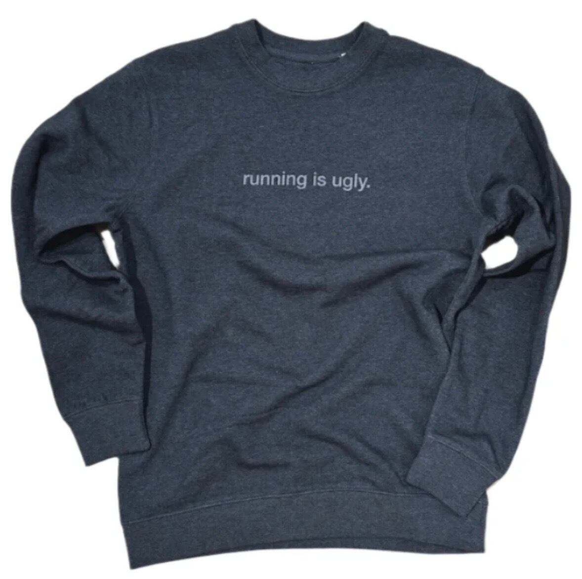 4T2 “running is ugly.” sweater col.heather anthracite