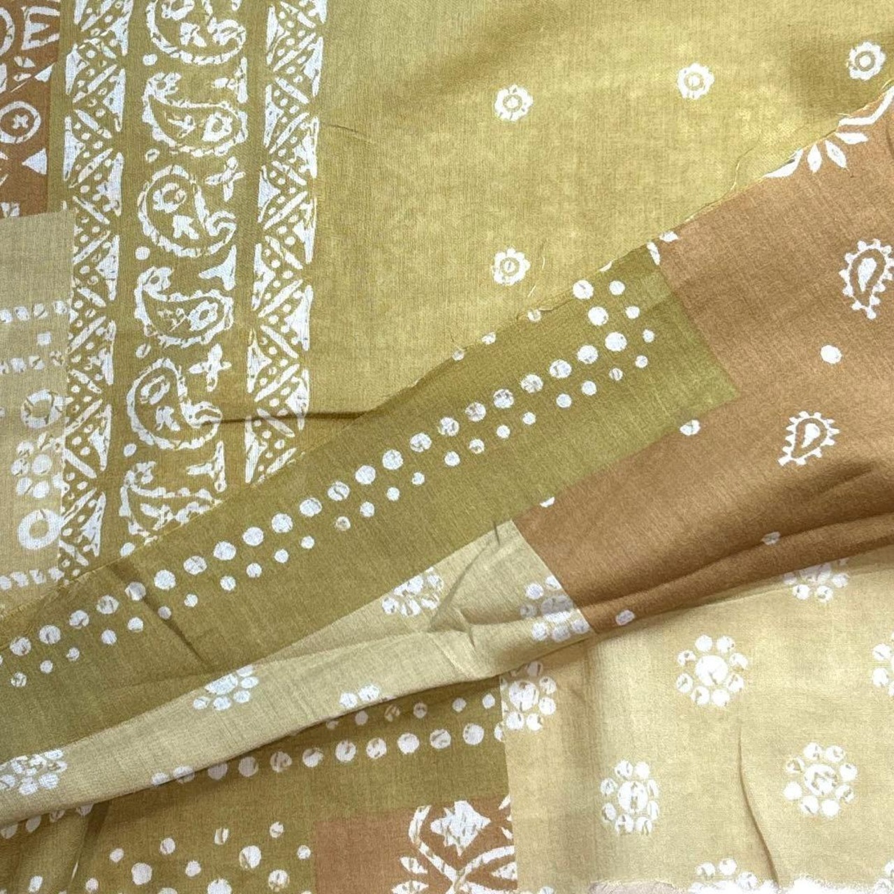 Cdr426-2◆1m◆SM◆綿100%ローン生地◆パッチワークペイズリー調