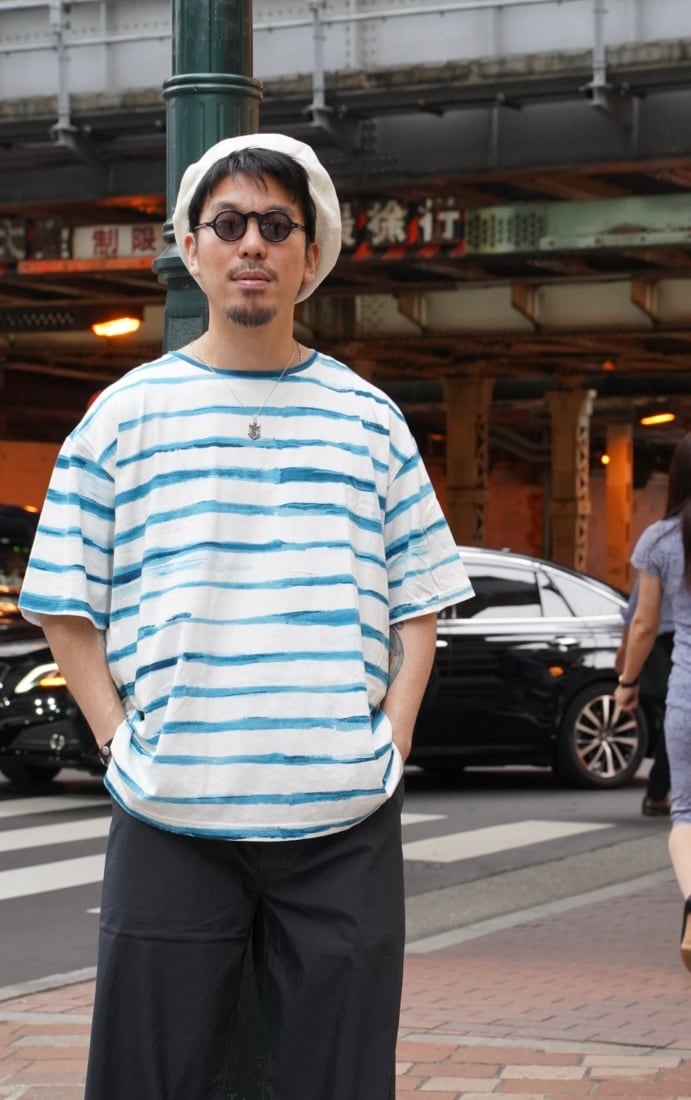 ARTIST BORDER T-SHIRT | 【OFFICIAL】PORTER CLASSIC ONLINE SHOP