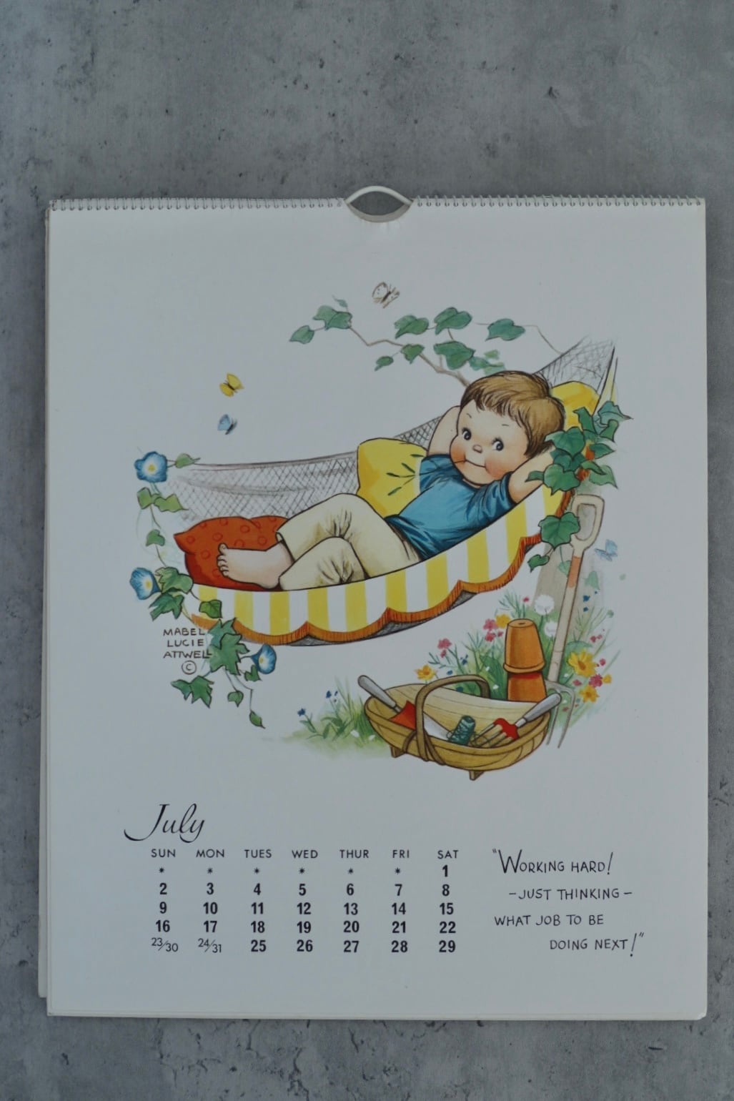 マーベル・ルーシー・アトウェル ヴィンテージ 1967年カレンダー