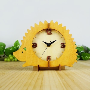 「はりねずみ」木製置き掛け時計　