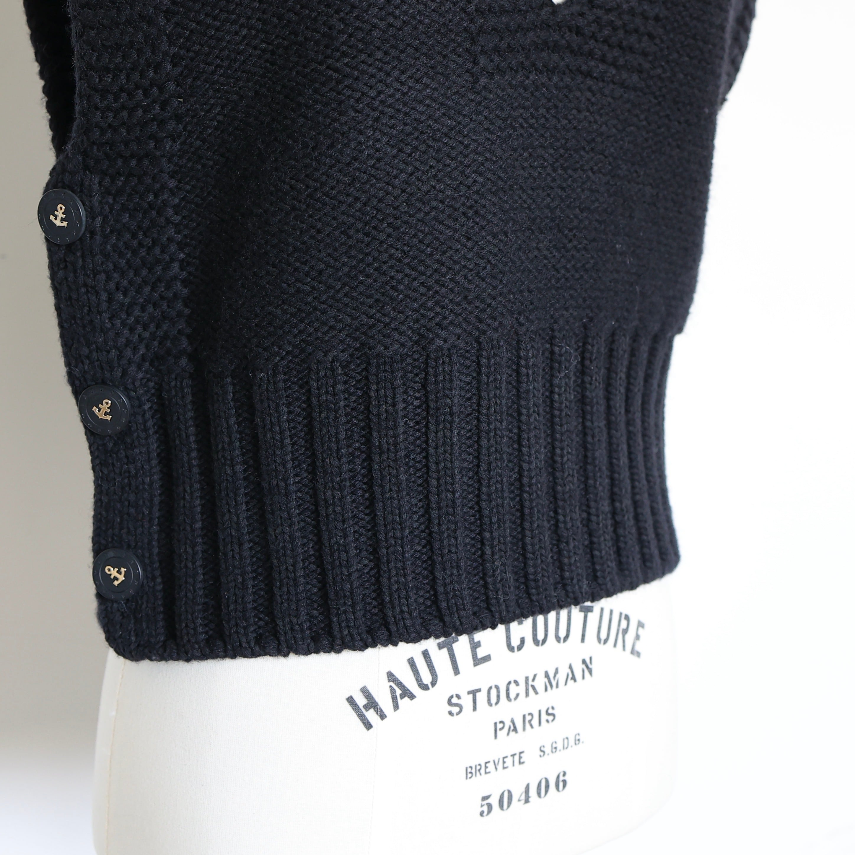 トップス Gypsohila Marine Knit Vest Black GPG-539 Marine Knit Vest | gypsohila