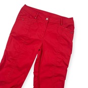 adabat アダバット クロップド丈 パンツ 42/レッド レディース ゴルフ