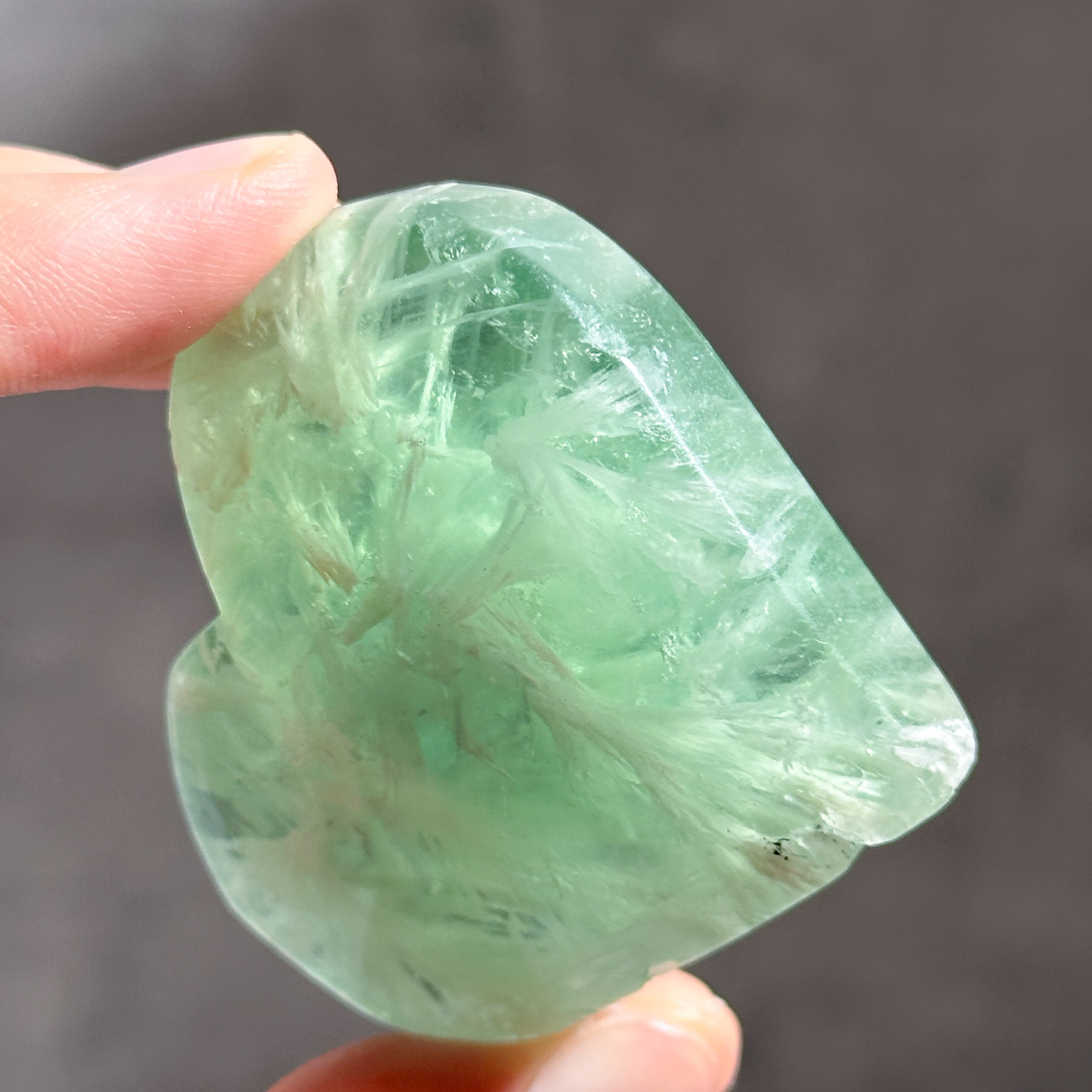 エンジェルフェザーフローライトハート 32◇ Angel Feather Fluorite