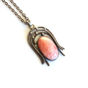 Vintage Inca Rose silver design necklace