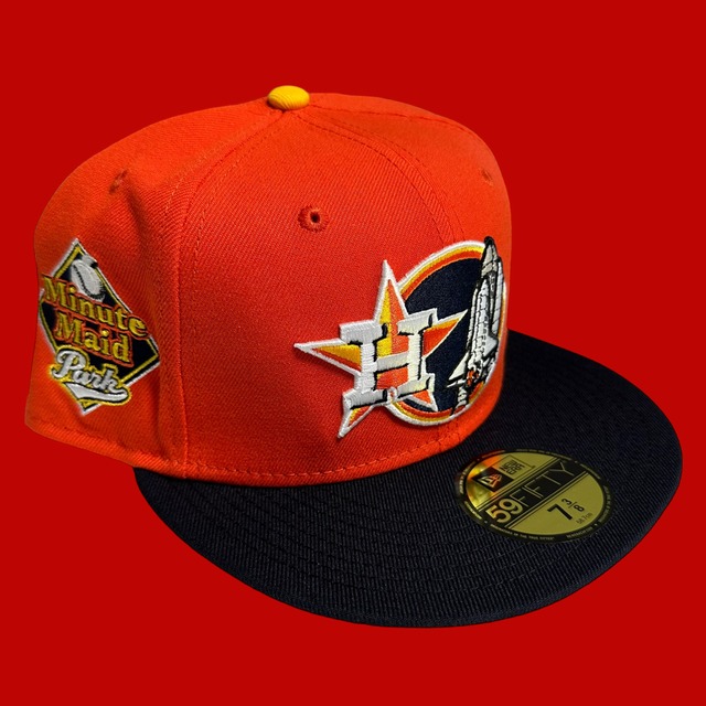 Houston Astros MinutMaid Park New Era 59Fifty Fitted / Orange,Navy (Gray Brim)