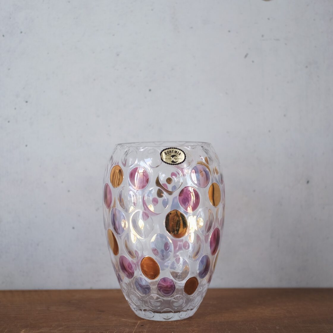 新品】4500円チェコ製ボヘミアクリスタル花瓶 花器、花瓶 正月用品 ほし