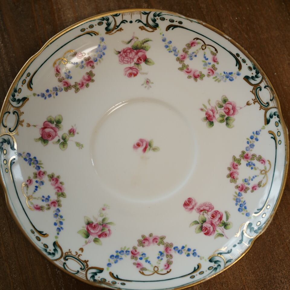 英国ミントンminton 薔薇と小花のガーランドが素敵なカップ＆ソーサーB