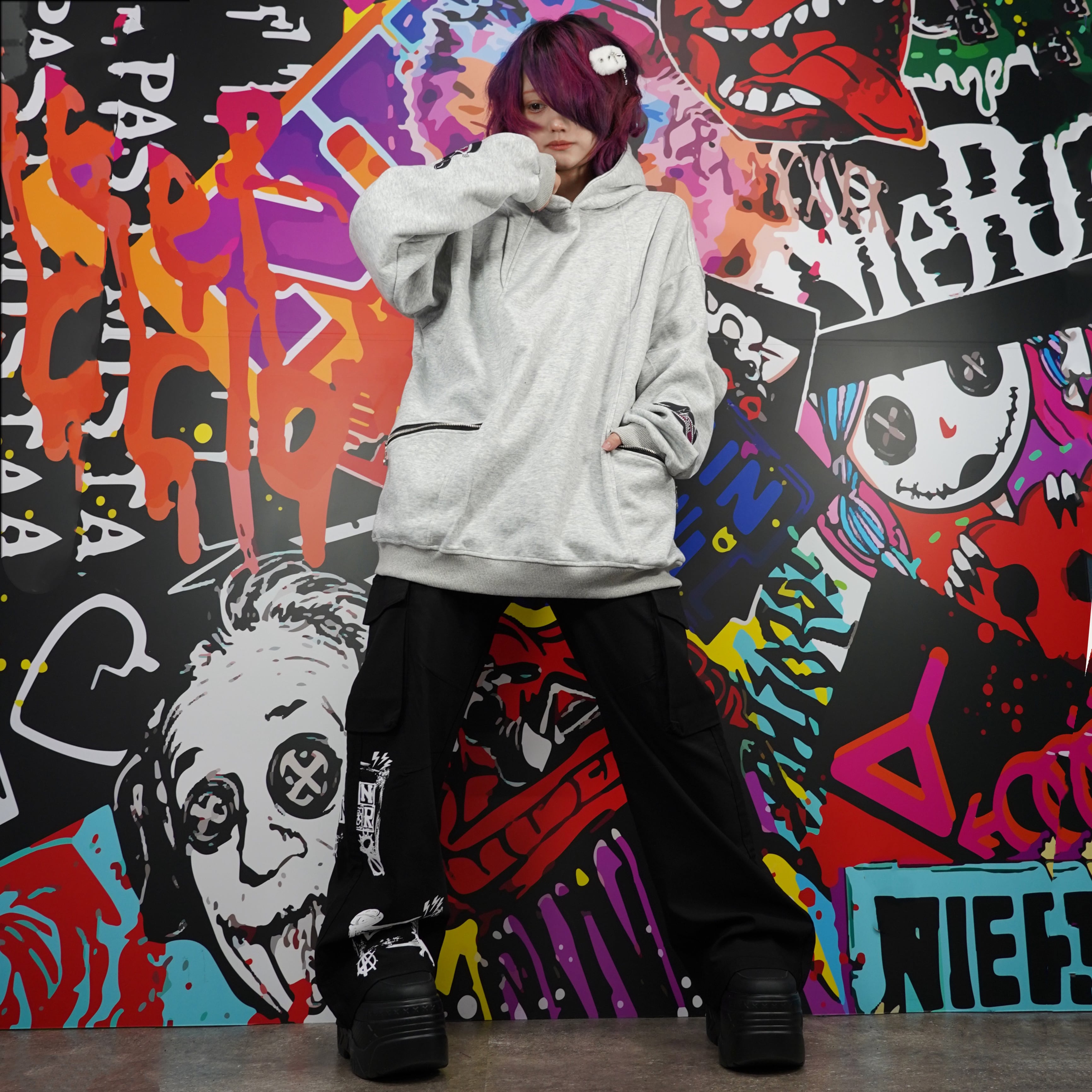 BIG ZIP POCKET GRAY PARKA | NIER CLOTHING