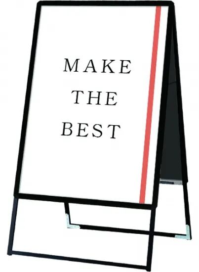 ポスターグリップスタンド看板 屋外用 B1両面ブラック (防水パック付)