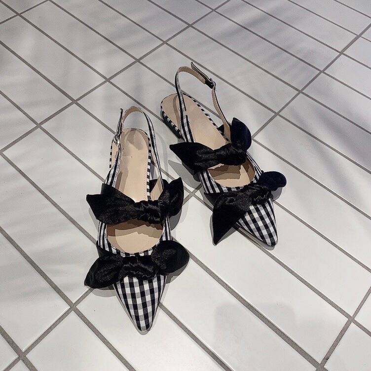 Double ribbon pumps /check (4月上旬頃発送予定)