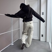 ヴィンテージライクストレートカーゴPT/エクリュ