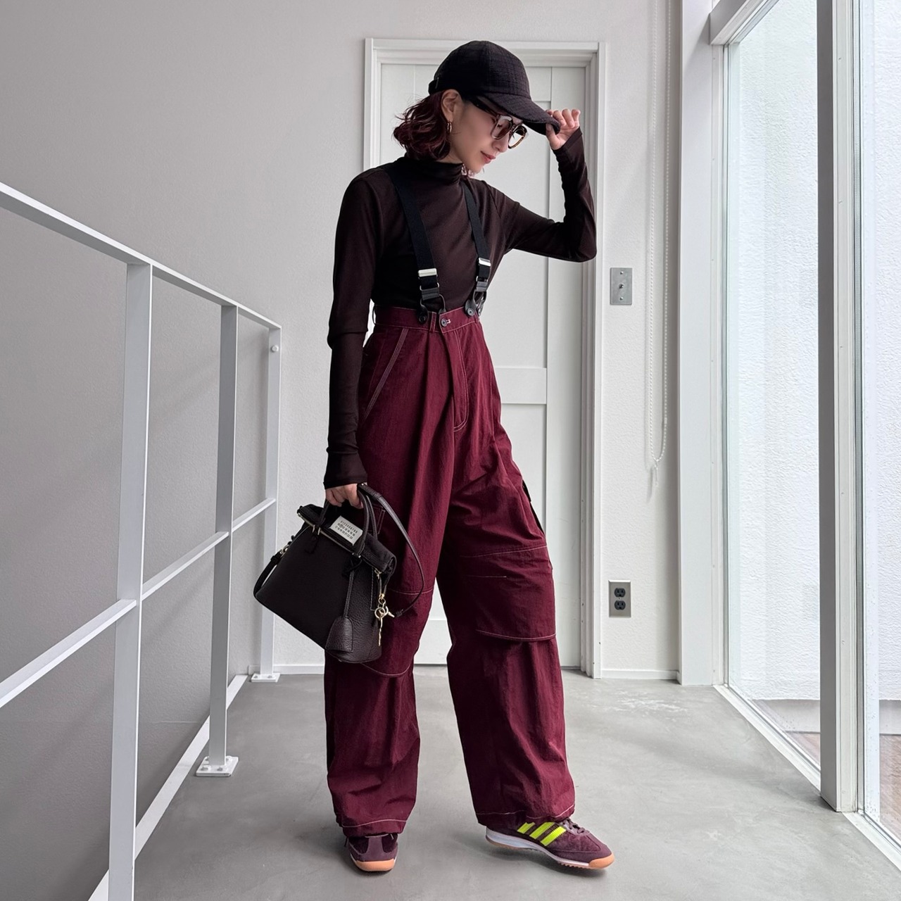 フロントダブルハイネックシアーPO/ブラウン