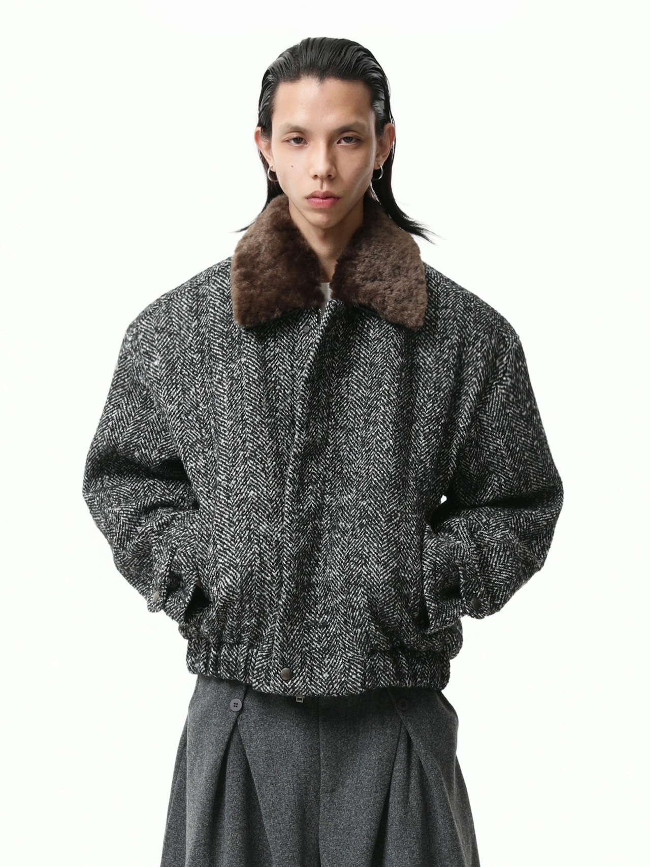 BOOGOOVOGUE Premium Wool Blend Bomber