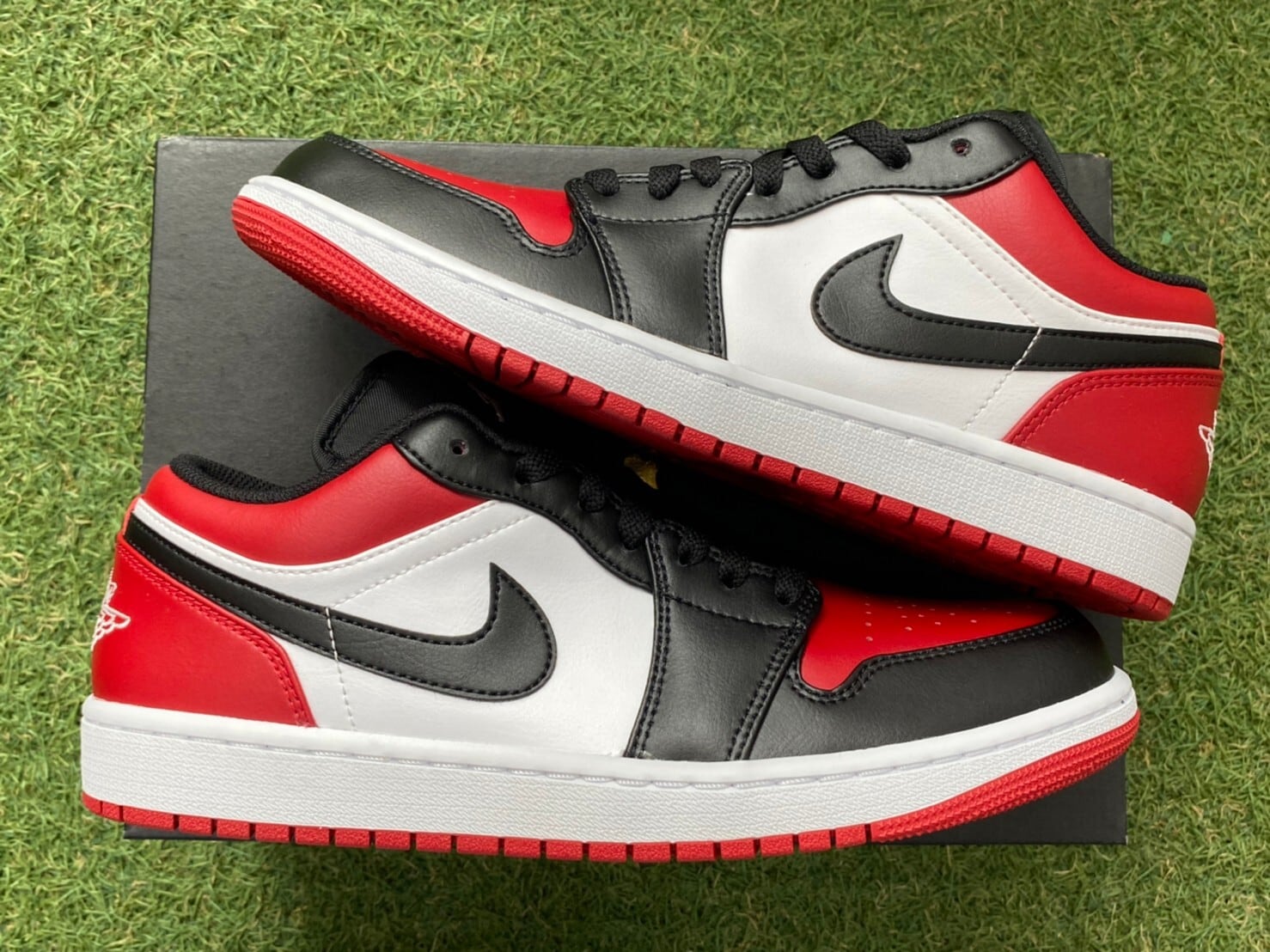 NIKE AIR JORDAN 1 LOW BRED TOE 553558-612 27.5cm 66498 | BRAND 