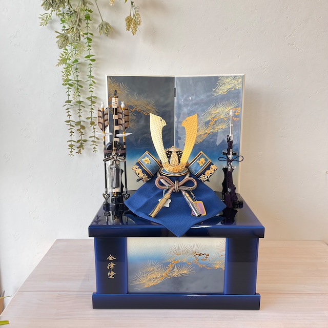 藍染　10号　会津塗り収納