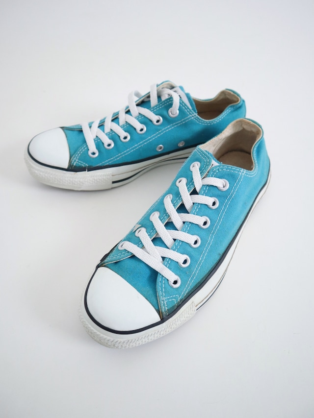 ●90's CONVERSE ALL STAR low made in USA(turquoise blue) size 6 1/2