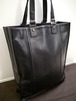 美品16万◆LANVIN PARIS ランバン メンズ A4対応 ビジネス可 シュリンクレザー トート バッグ 黒◆ コレクションラインの圧倒的な存在感♪