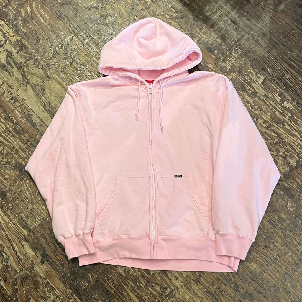 Supreme ピンク ジップアップパーカー L