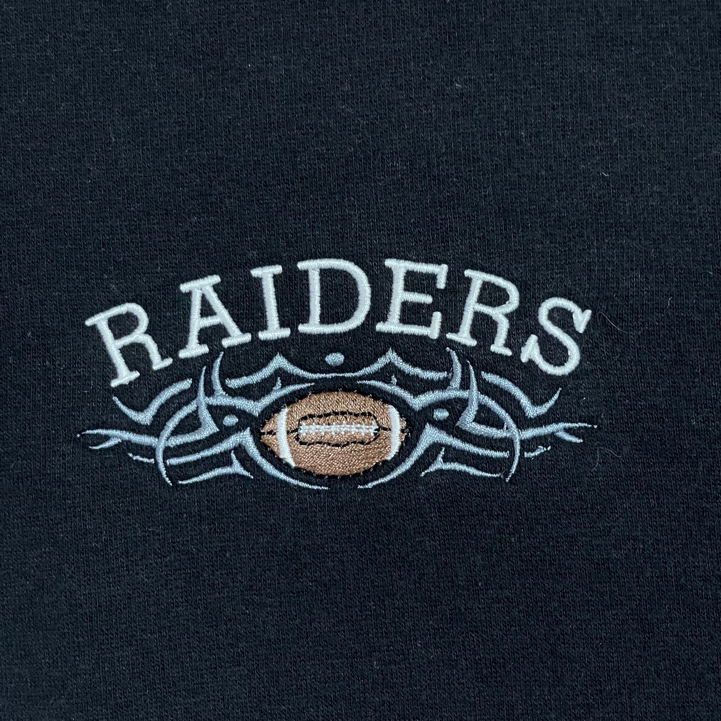 【NFL】RAIDERS レイダースブラックフリースジャケット アメフト