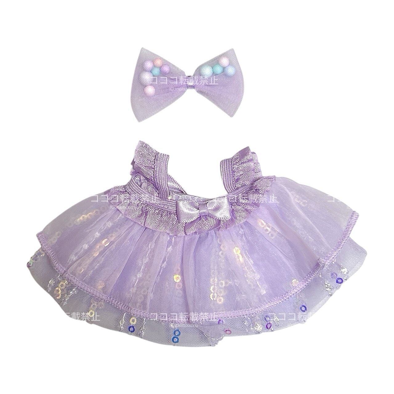 ラブブ 着せ替え服 リボン付きワンピースドレス レース 5色 labubu