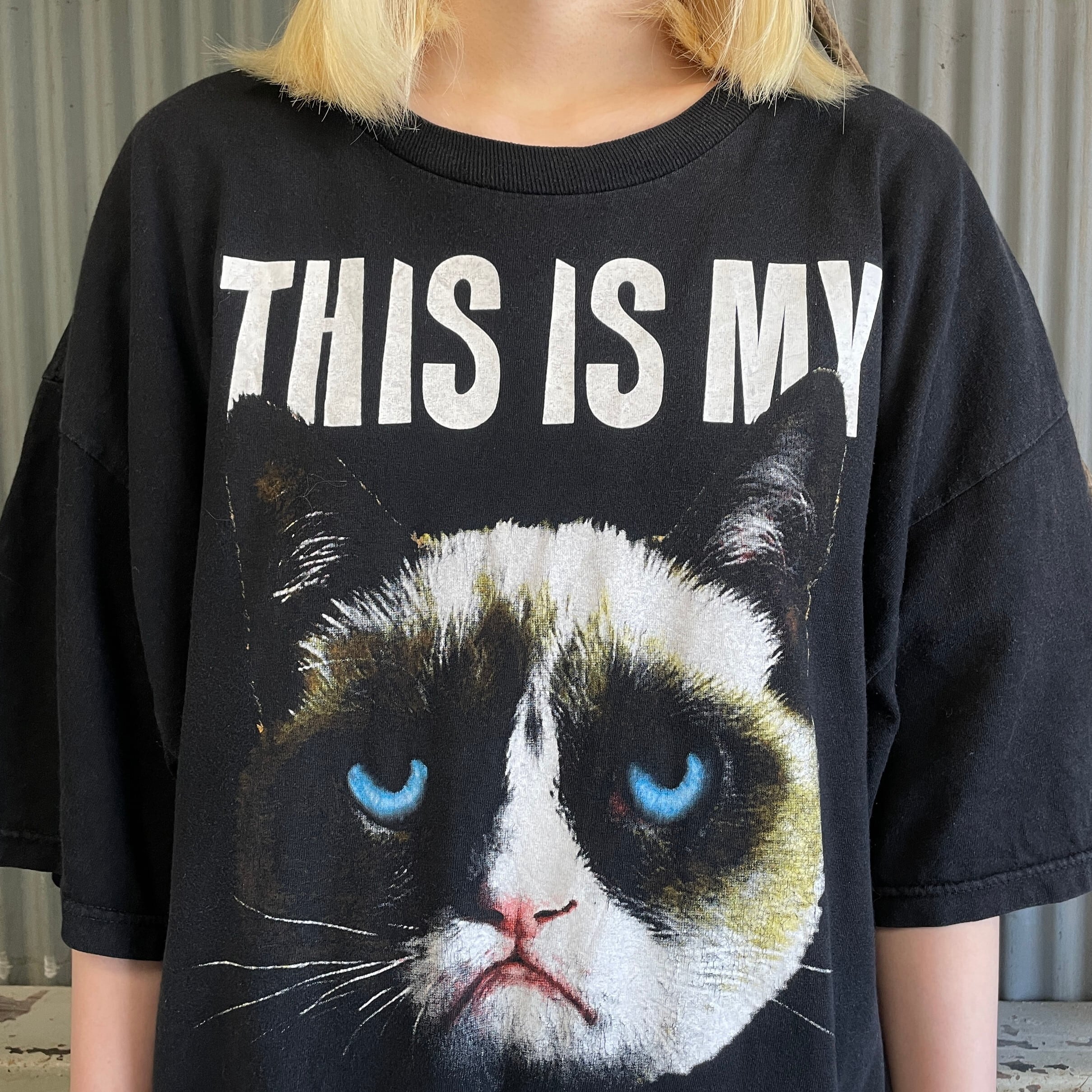 ビッグサイズ GRUMPY CAT 猫 アニマル プリントTシャツ メンズ ビッグサイズ GRUMPY CAT 猫 アニマル プリントTシャツ メンズ