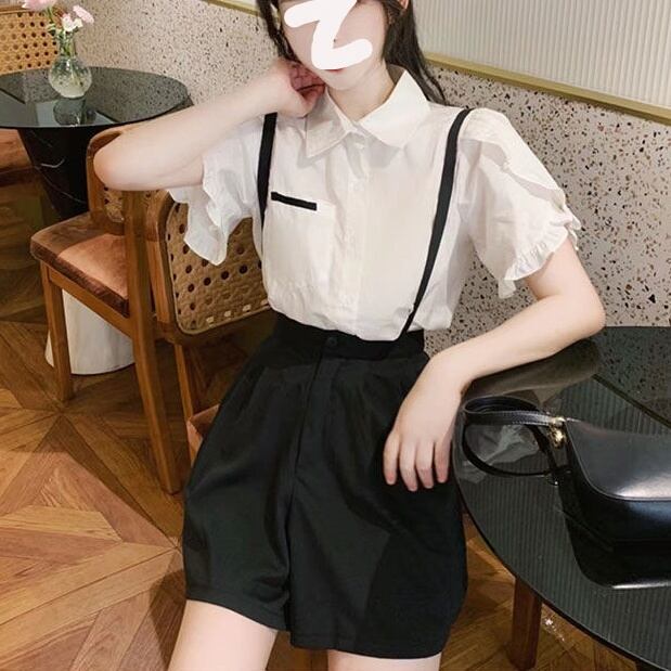 セットアップ レディース ブラウス ショートパンツ ショート丈 半袖
