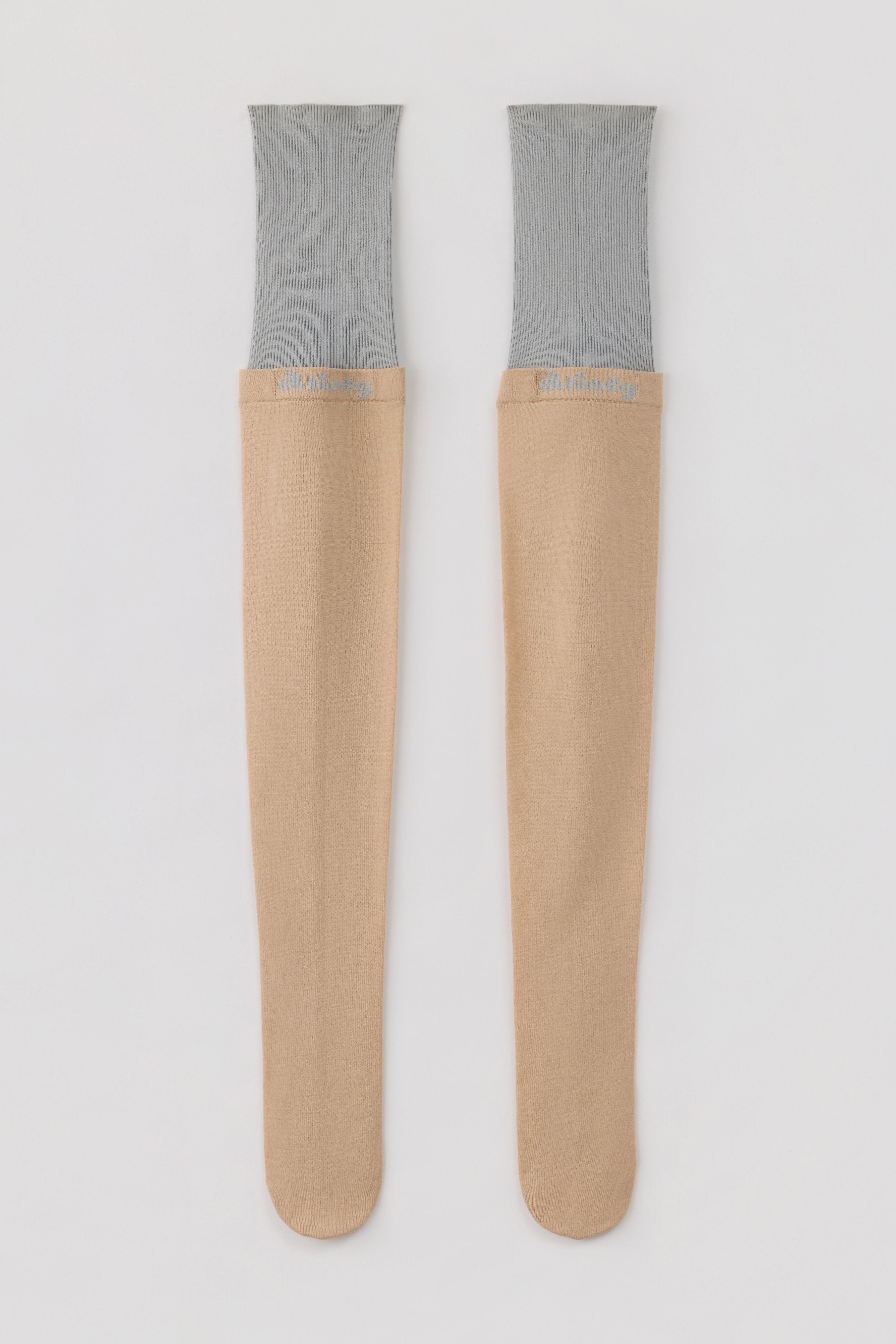 TOY LOGO KNEE SOCKS 26AWAC-016 PINK BEIGE