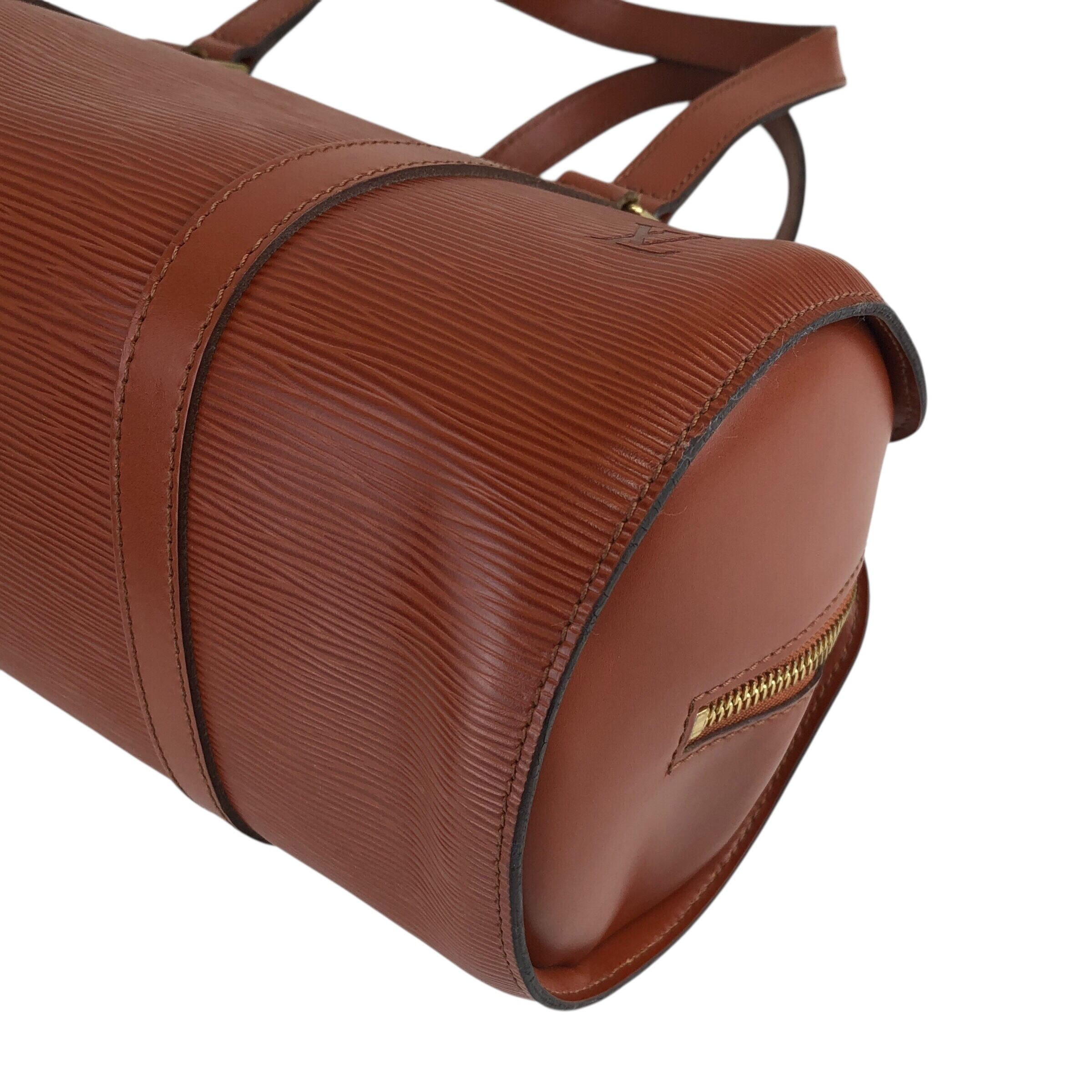 LOUIS VUITTON ルイヴィトン エピ ハンドバッグ ブラウン レザー