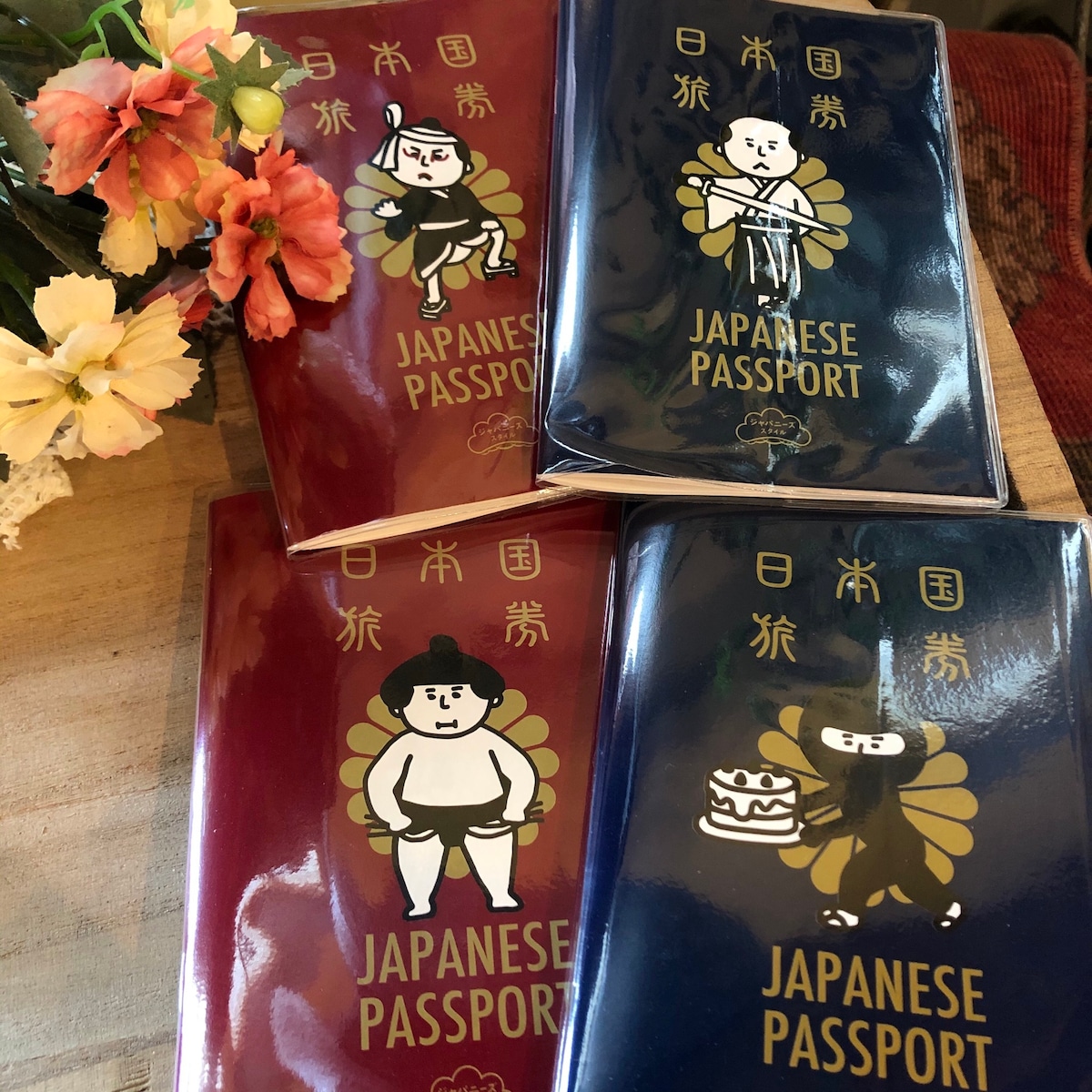 ジャパニーズスタイル パスポート風ノート Plus Cafe 一花 ジャパニーズスタイル パスポート風ノート Plus Cafe 一花