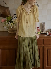 Ambre Embroidery Frill Blouse F0712