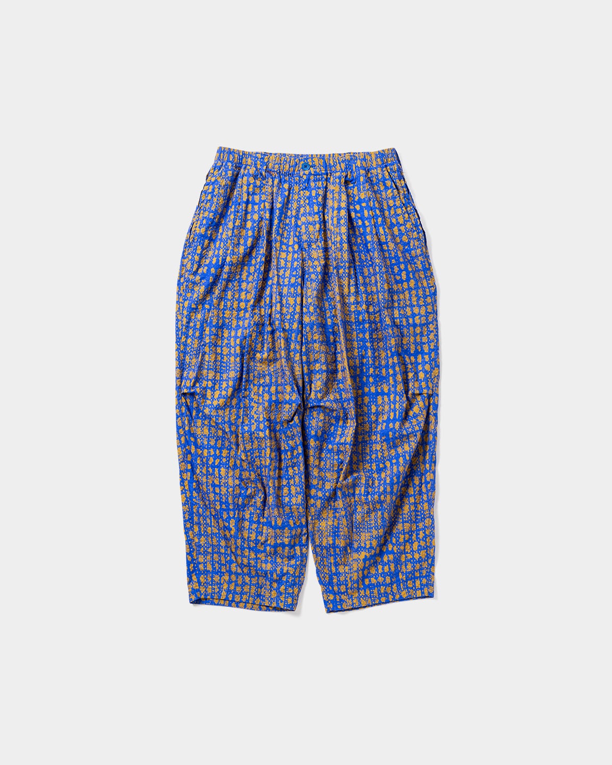 TIGHTBOOTH / BLEEDING LOGO BALLOON PANTS / BLUE x MUSTARD