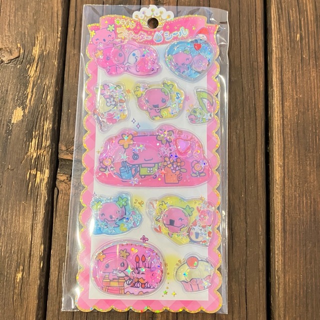 たまごっち×カミオジャパン　ふらわっち　キラキラウォーター in シール　X19