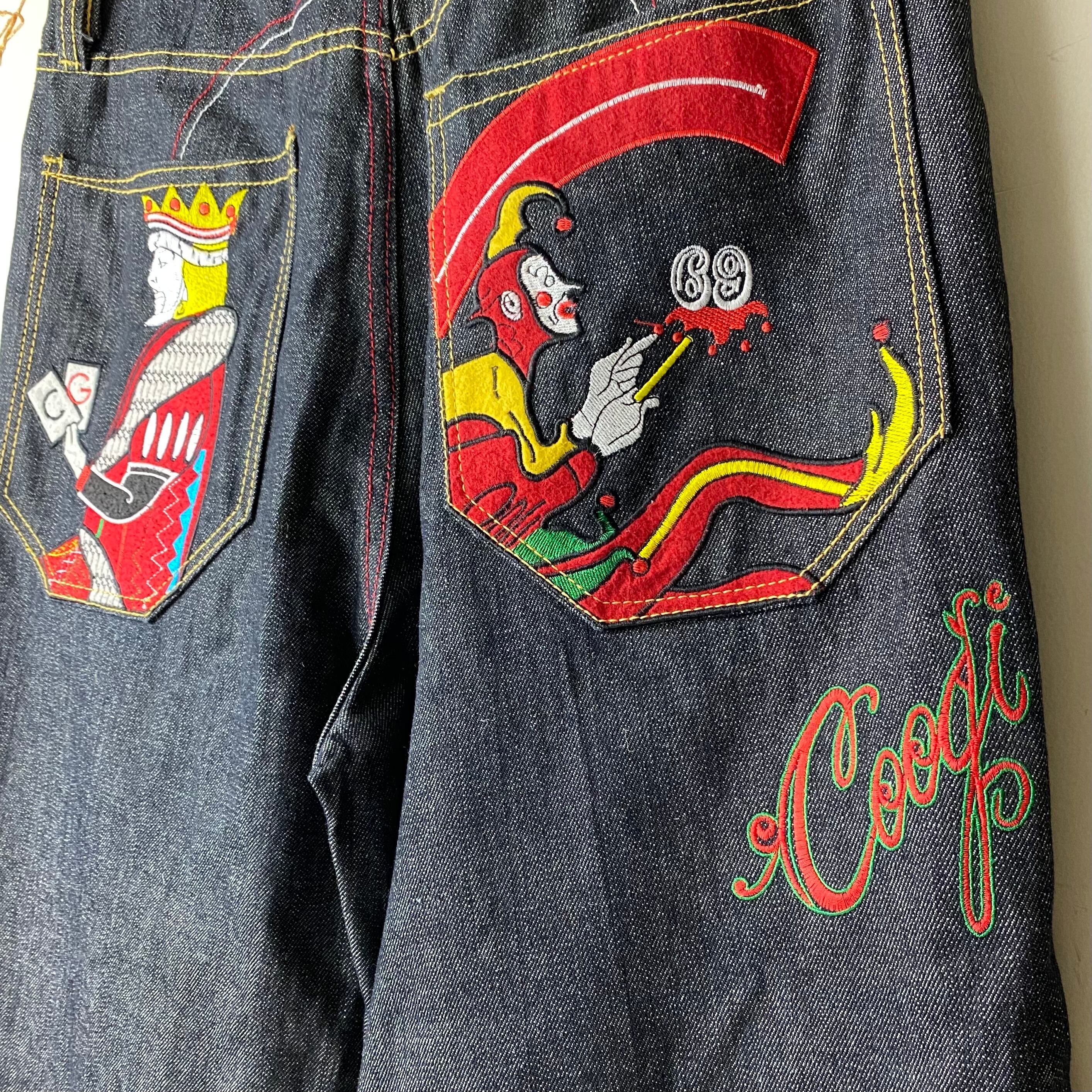 vintage COOGI embroidery denim pants | NOIR ONLINE