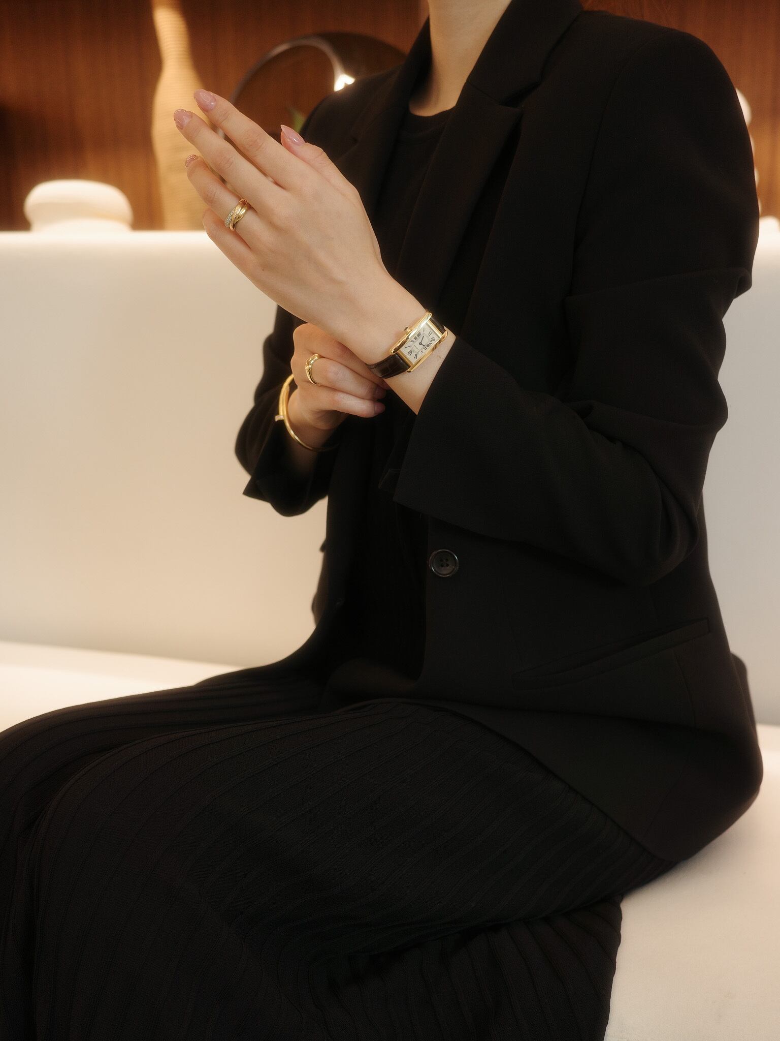 カルティエ タンクアメリカン SM ゴールド 純正ベルト | Ante Official