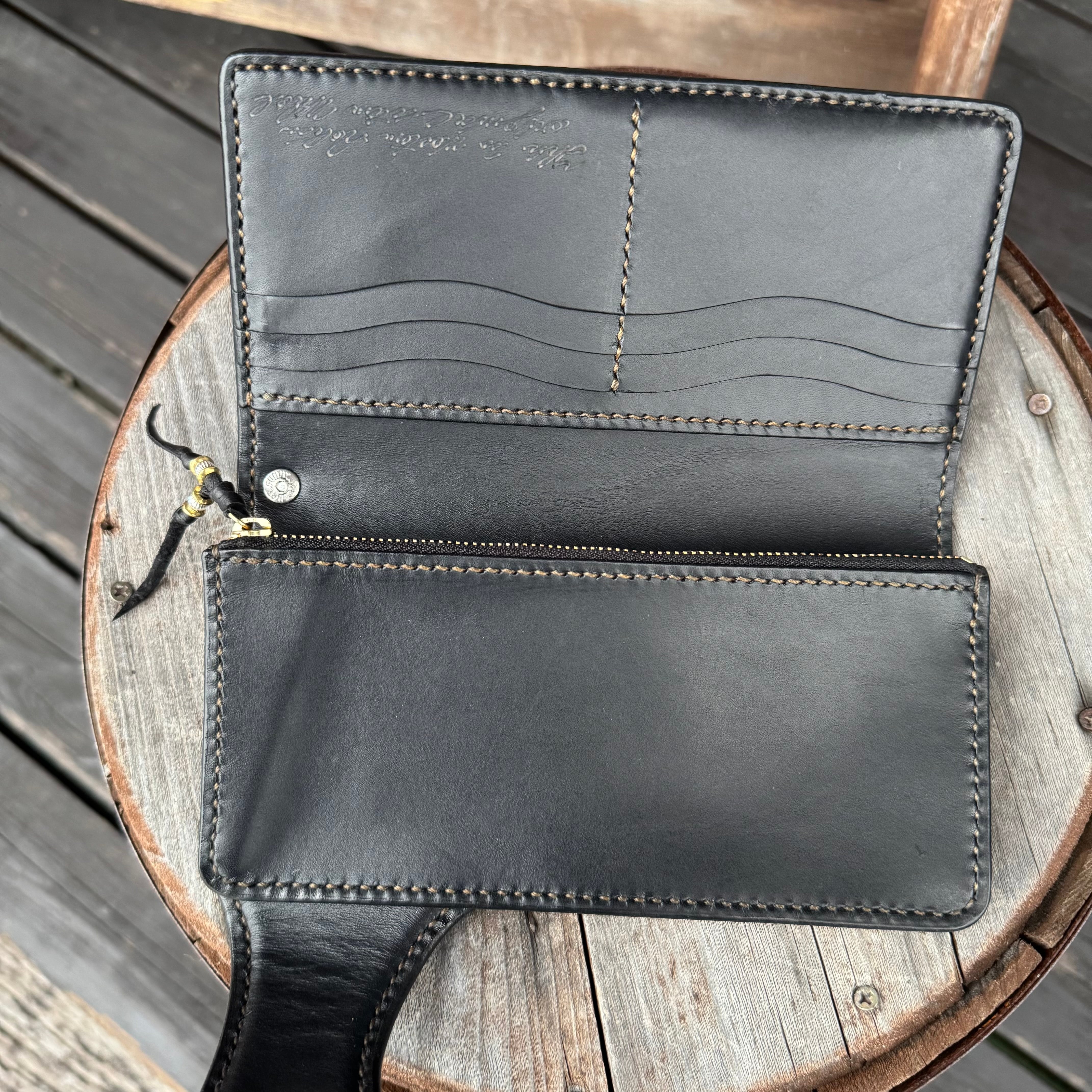 WHOLオリジナル ライダース ウォレット フラップ一体型 ハンドメイド